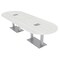 Skutchi Designs 45 in W, 144 in L, 29 in H, Engineered Wood Top, White HAR-RAC-46x143-DOU-ELEC-WHCYPRESS - alternate 1